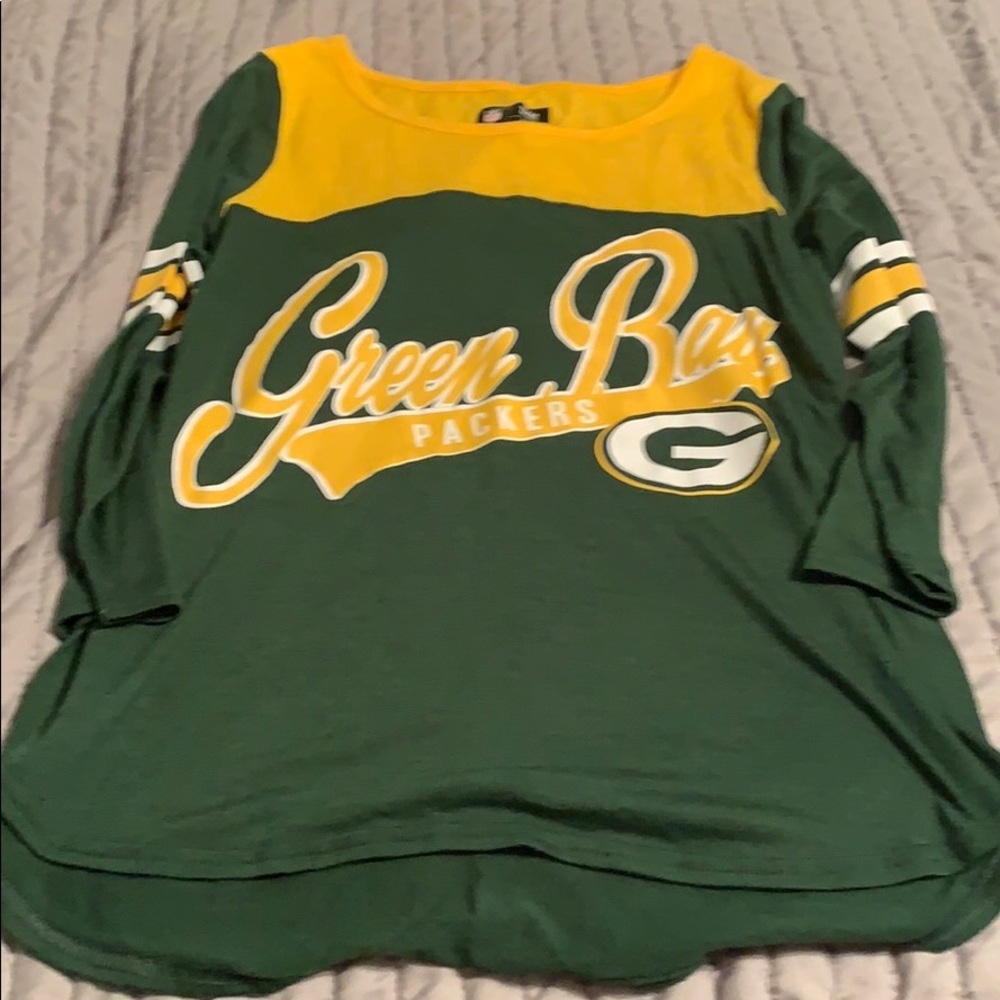 Greenback Packers logo baseball tee